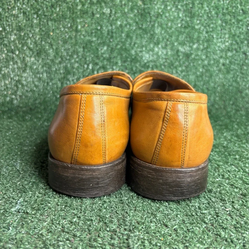 Johnston Murphy J&M 1850 Tassel Loafers Leather Slip On Tan Mens Shoes Size 12 M